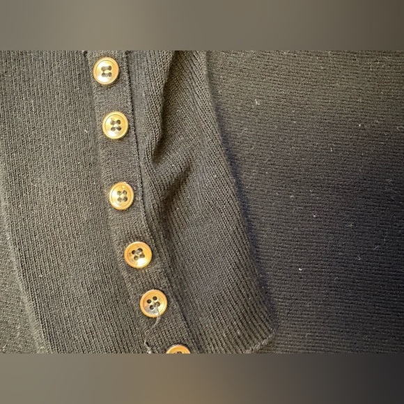 Zara Knit long sleeve crew neck button sleeve fitted sweater tops women's size S - Picture 3 of 9